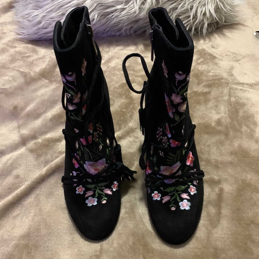 Sam Edelman Embroidered Suede Boots